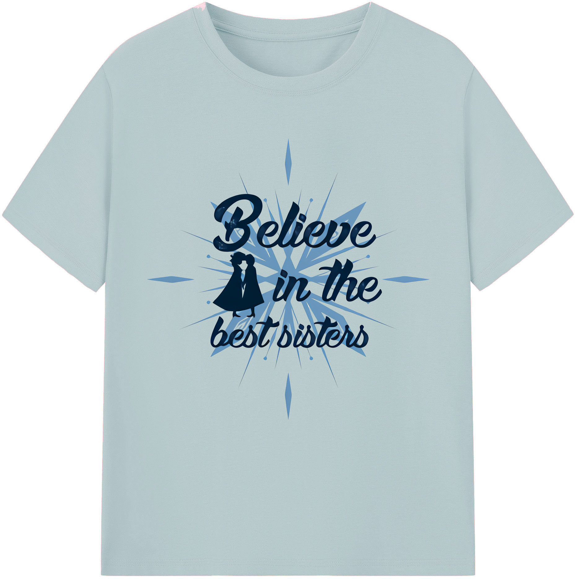 （画像用） アナと雪の女王 アンナ エルサ Frozen Anna Elsa 綿100％半袖Tシャツ（フロントプリント）